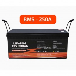 Акумулятор LiFePO4 12.8В/300Аг (3840Вг) BMS 250A - Bluetooth модуль, Серії до 48В