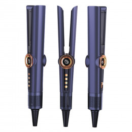 Випрямляч-фен для волосся професійний з негативними іонами Daiwall AirStrait DF-08 Темно-блакитний